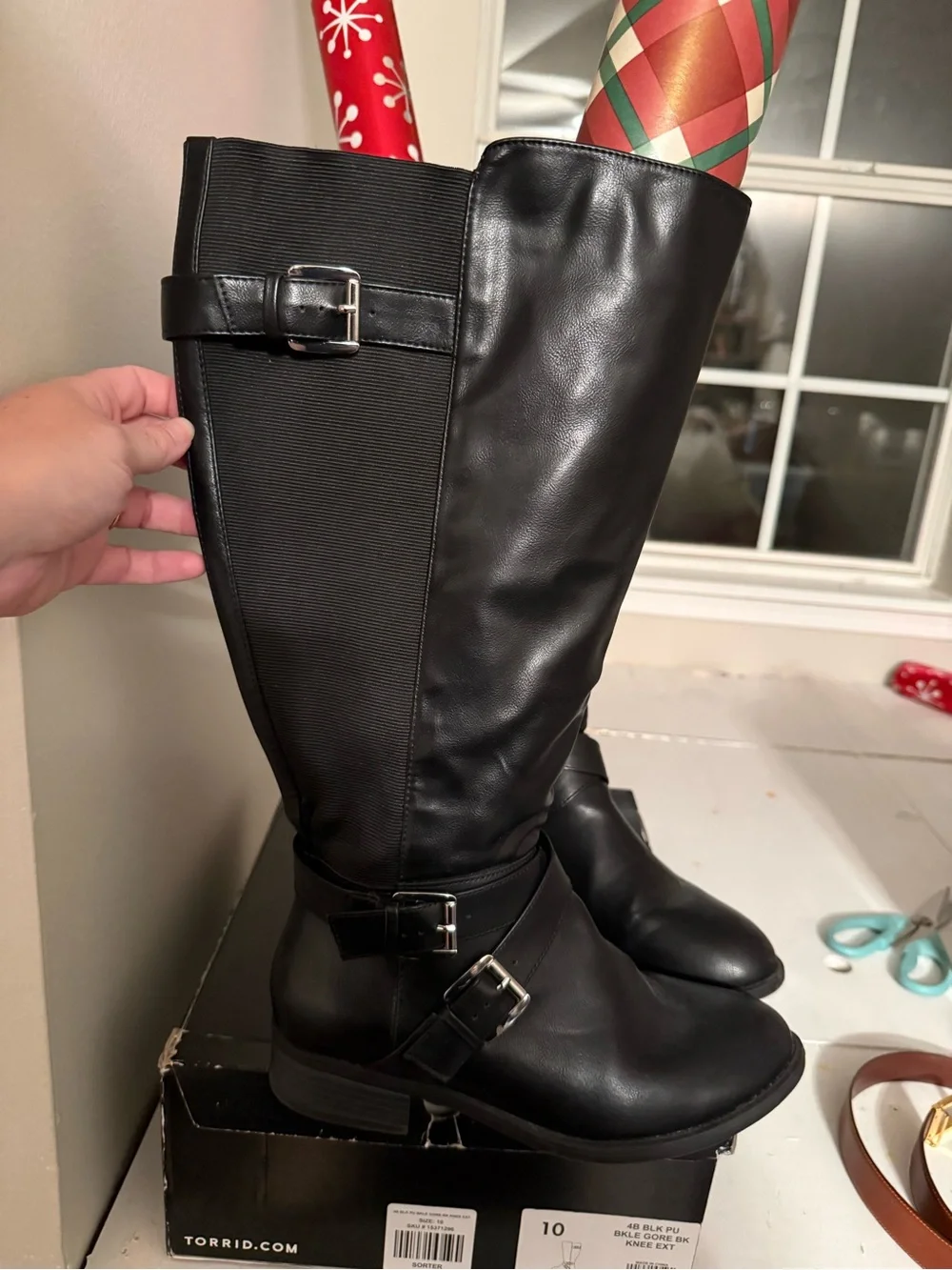 torrid Black Over-the-Knee Faux Leather Riding Boots